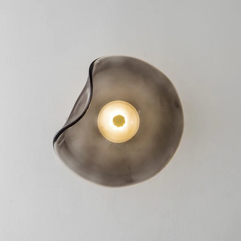 Organic Shaped Glass Wall Lamp for Modern Indoor Lighting