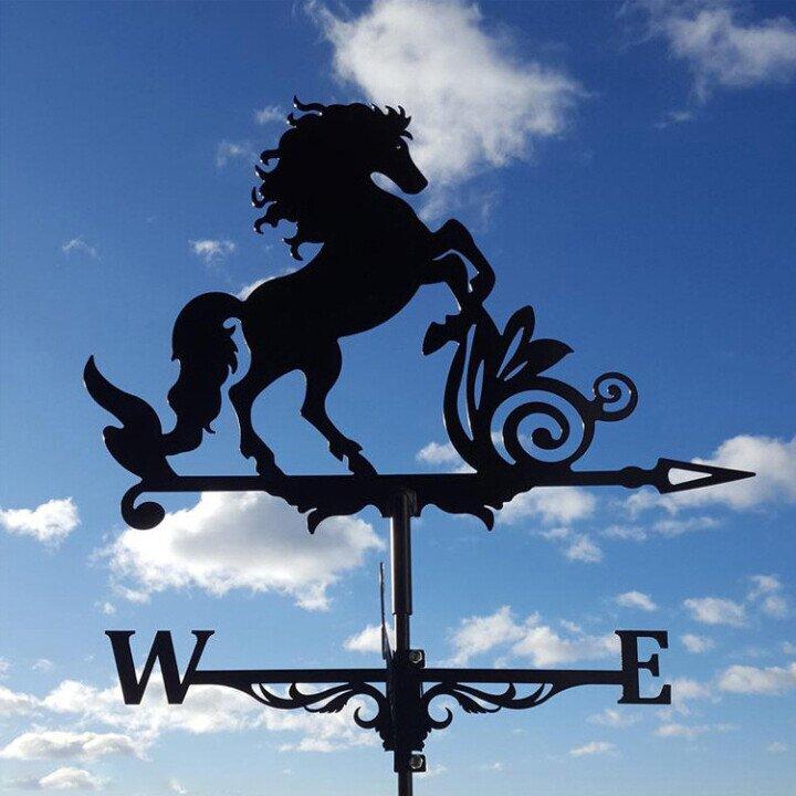 Metal Animal Silhouette Weathervane for Garden and Roof