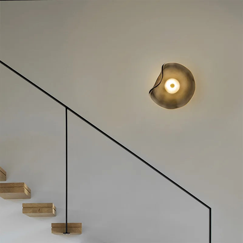 Organic Shaped Glass Wall Lamp for Modern Indoor Lighting