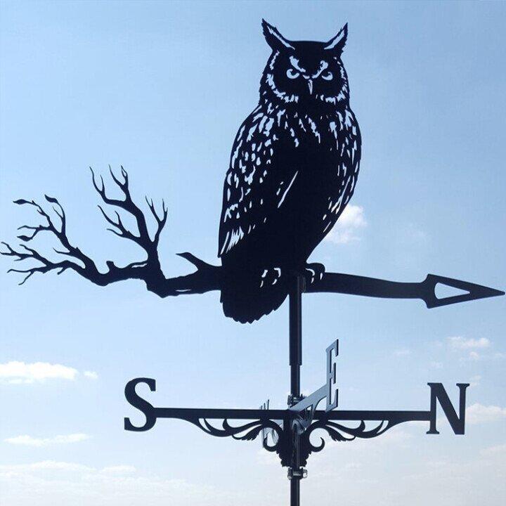 Metal Animal Silhouette Weathervane for Garden and Roof