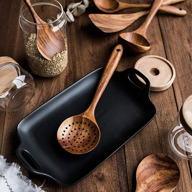 Handmade Eco-Friendly Teak Wooden Cooking Utensils Set