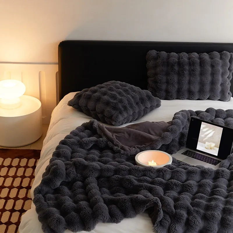 Luxury Soft Faux Fur Throw Blanket