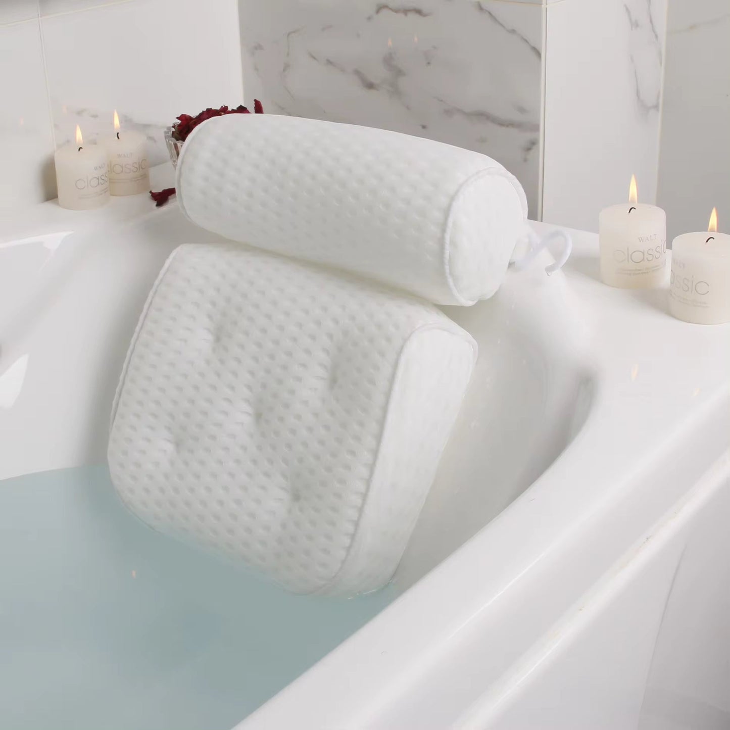 Ergonomic Luxury Bath Pillow with Suction Cups