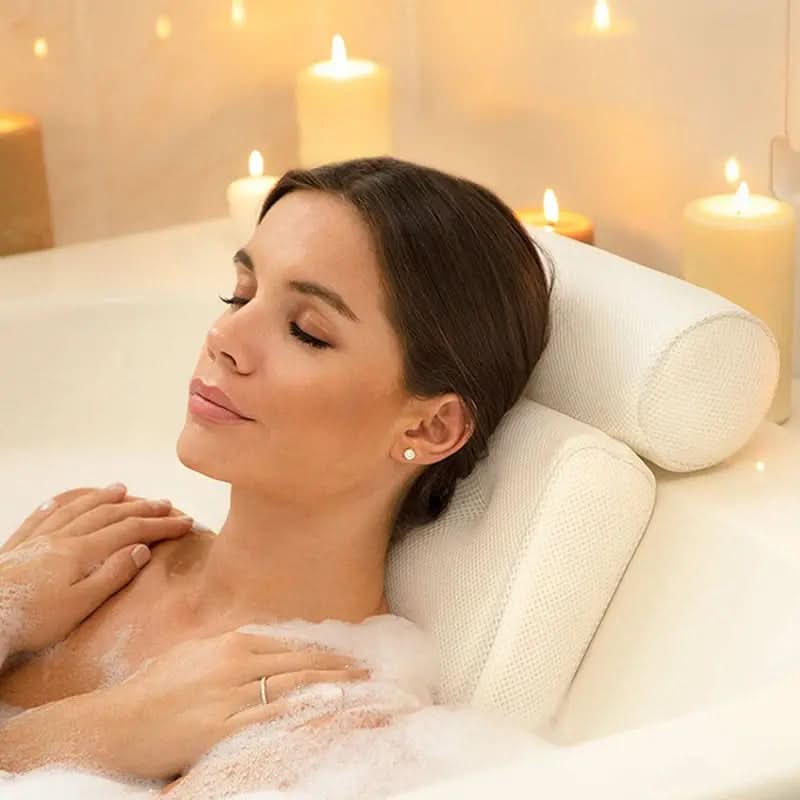 Ergonomic Bath Pillow with 4D Air Mesh for Ultimate Comfort