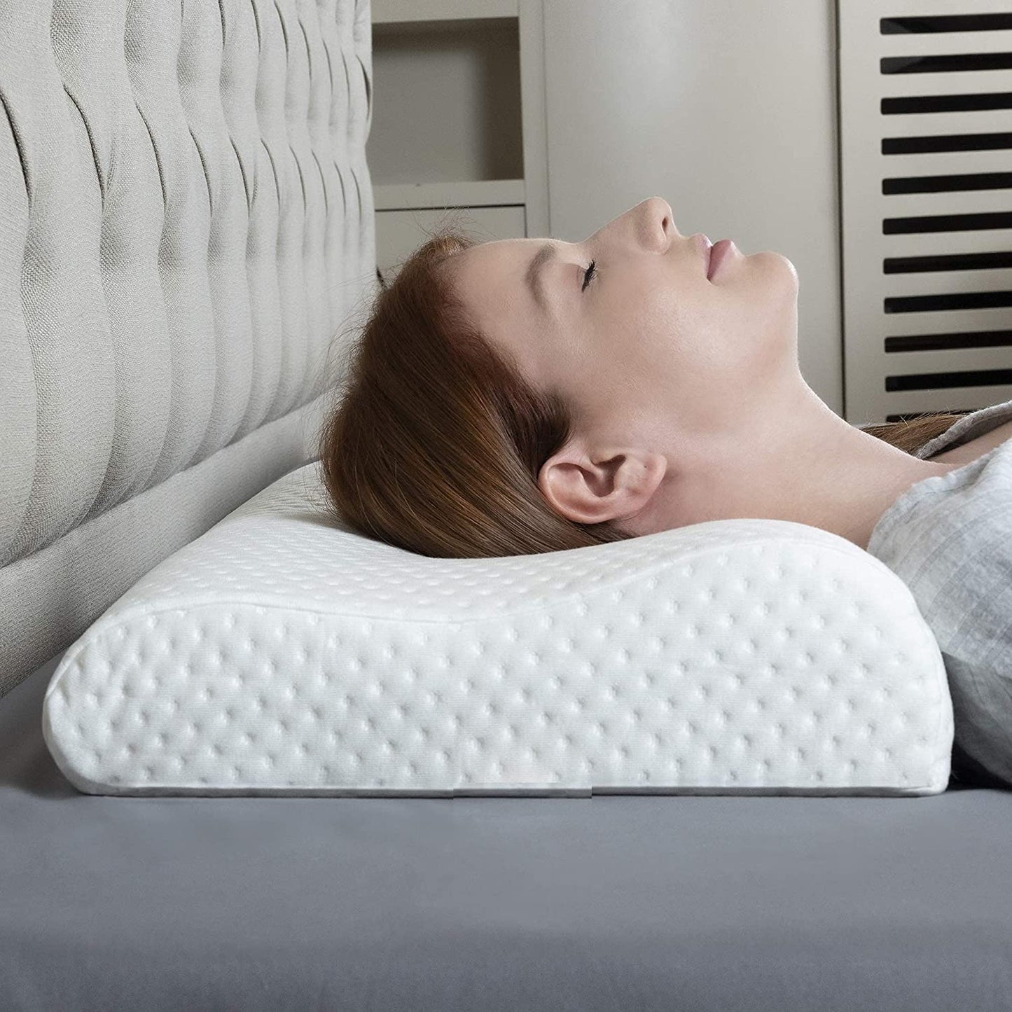 Premium Adjustable Memory Foam Pillow with Dual Height Support