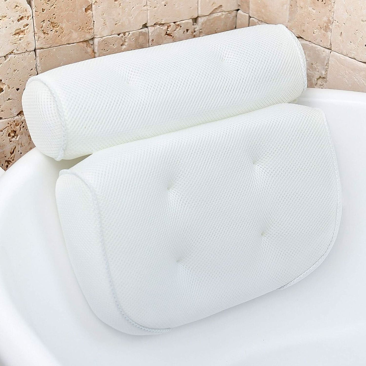 Ergonomic Bath Pillow with 4D Air Mesh for Ultimate Comfort