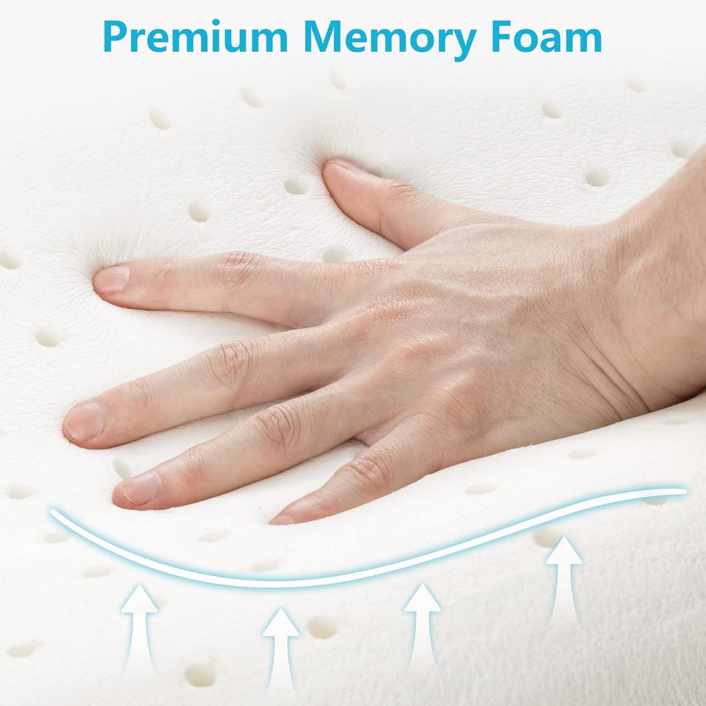 Premium Adjustable Memory Foam Pillow with Dual Height Support