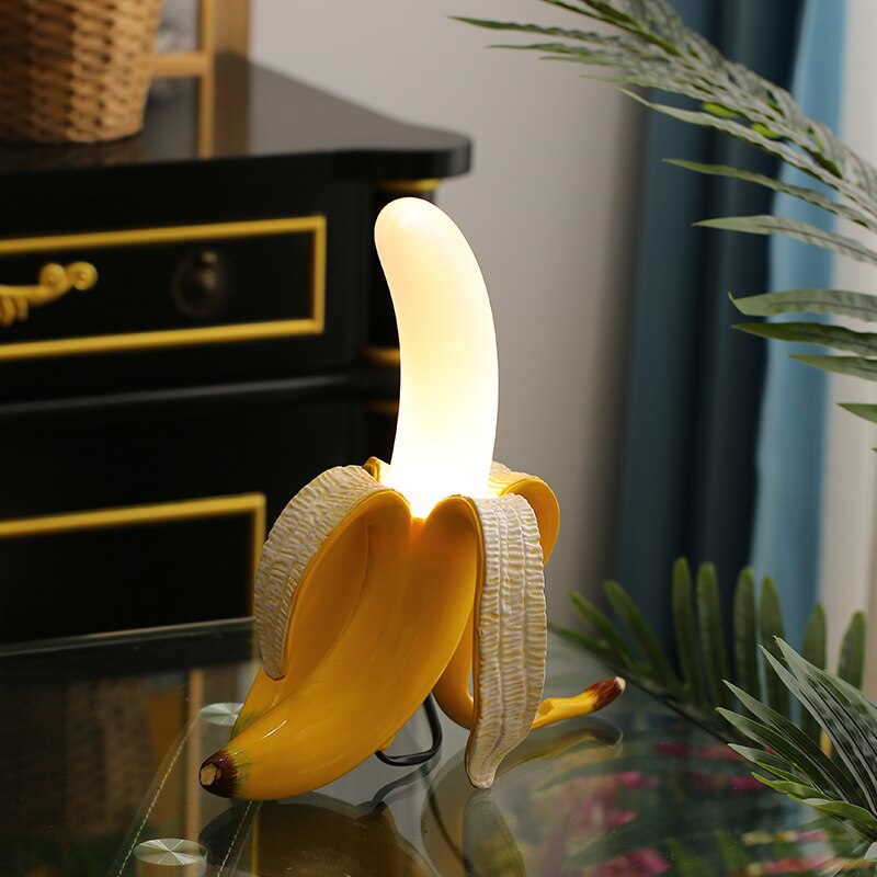 Art Deco Banana Lights Table Lamp with Copper and Chrome Finish