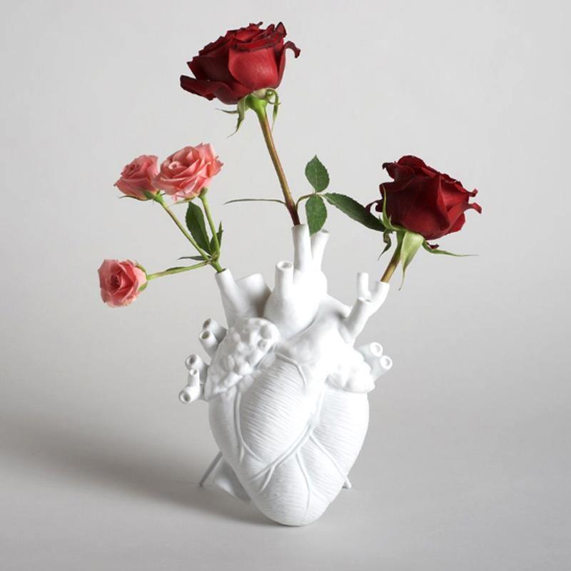 Anatomical Heart Ceramic Vase - Handcrafted Eco-Friendly Decor