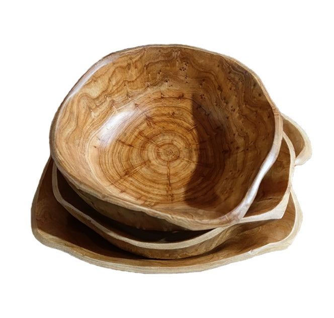 30cm Teak Root Wood Serving Bowl