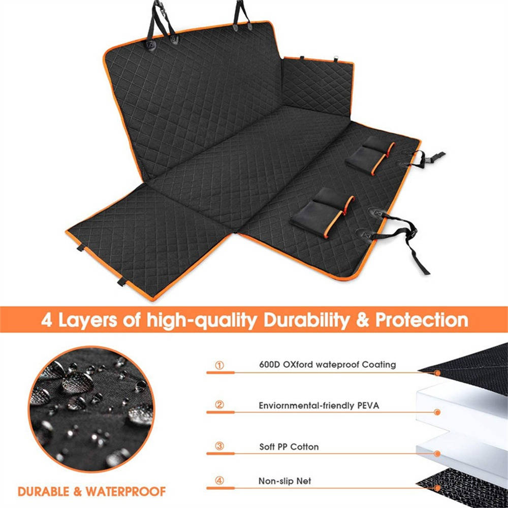 Waterproof Dog Car Seat Protector with Scratch-Resistant Hammock Design
