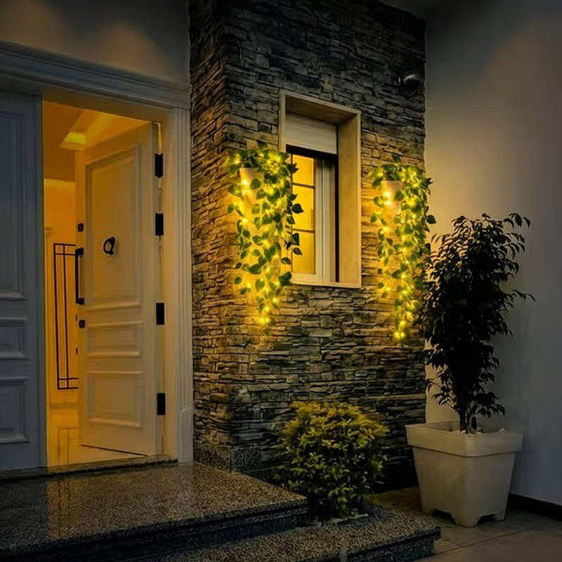 Artificial Ivy Garland with LED Lights - Flexible Faux Hanging Vines for Indoor and Outdoor Decor