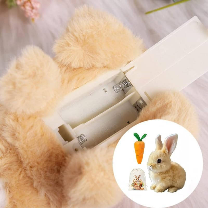 Interactive Plush Bunny Toy with Voice Recognition and Touch Sensors