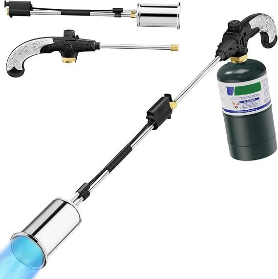 30 Inch Heavy Duty Weed Torch Burner with Detachable Arm and Adjustable Flame