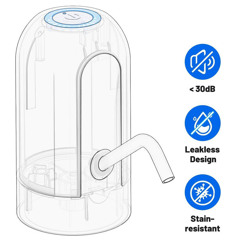 USB Rechargeable Electric Water Dispenser for 3 to 5 Gallon Bottles