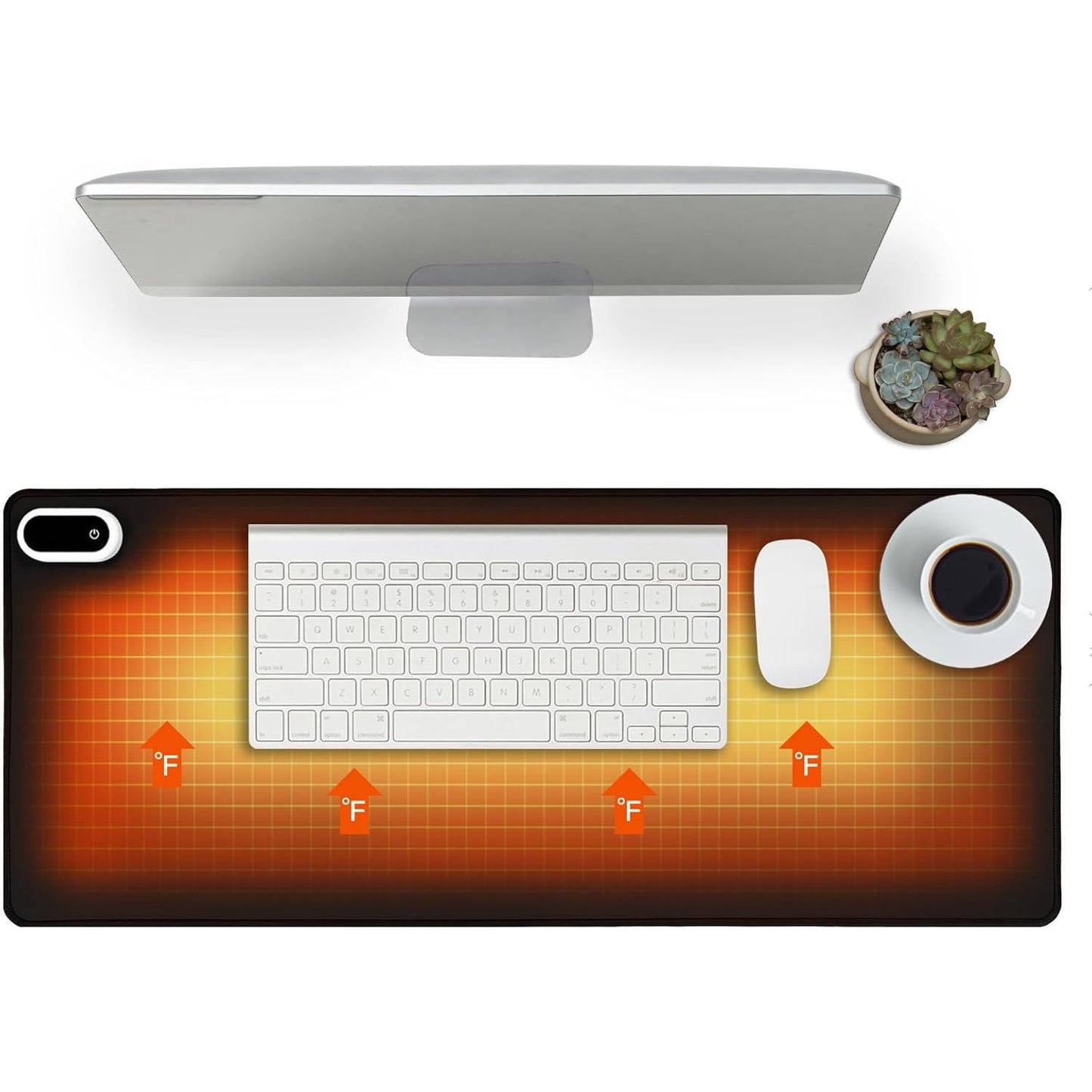 Heated Mouse and Desk Pad with Adjustable Temperature