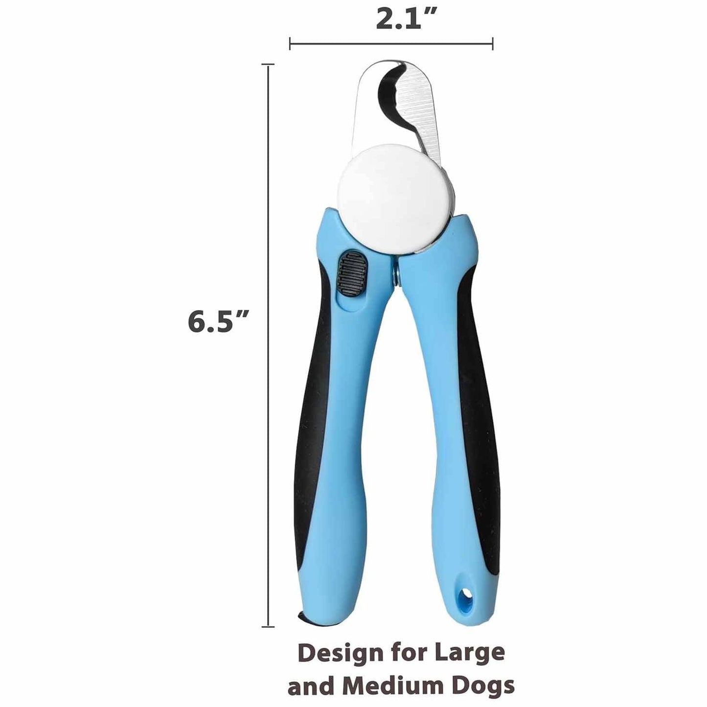 Stainless Steel Pet Nail Clippers with Safety Guard and Built-In File for Dogs and Cats