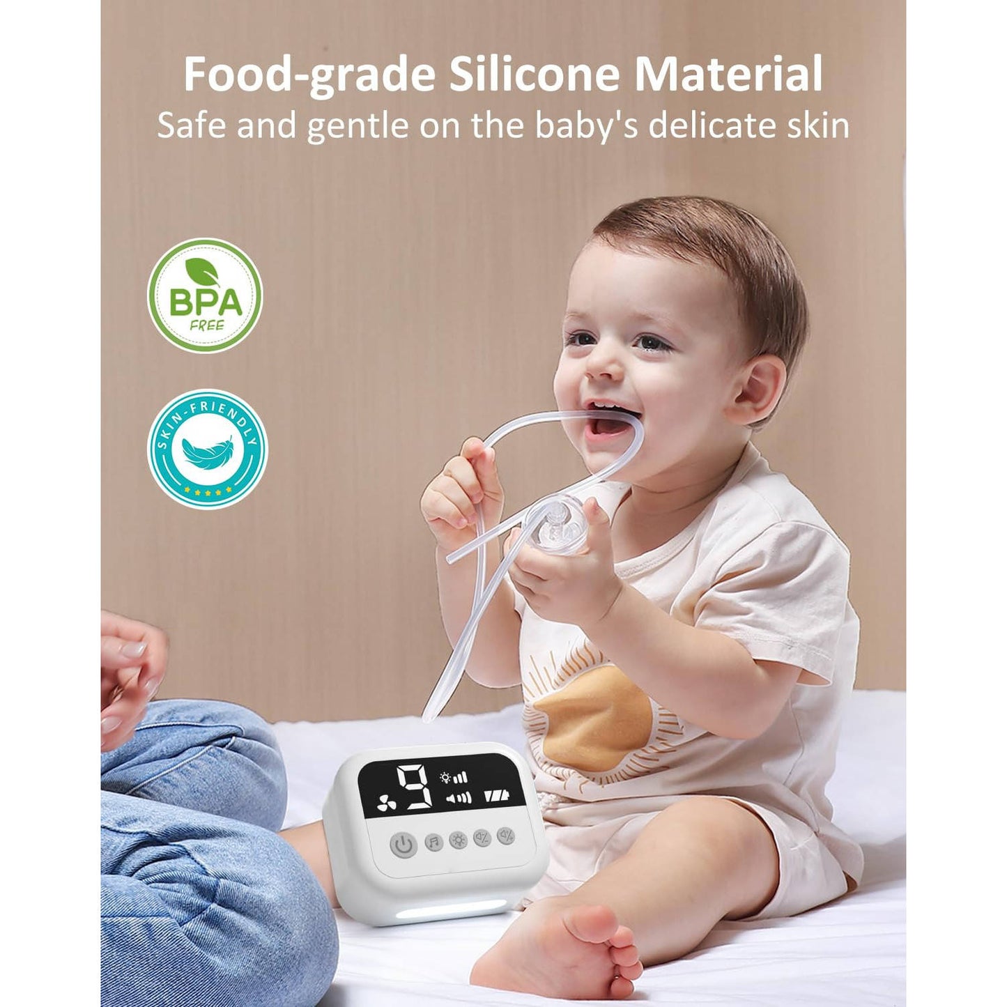 Electric Baby Nasal Aspirator with 9 Suction Levels and Night Light