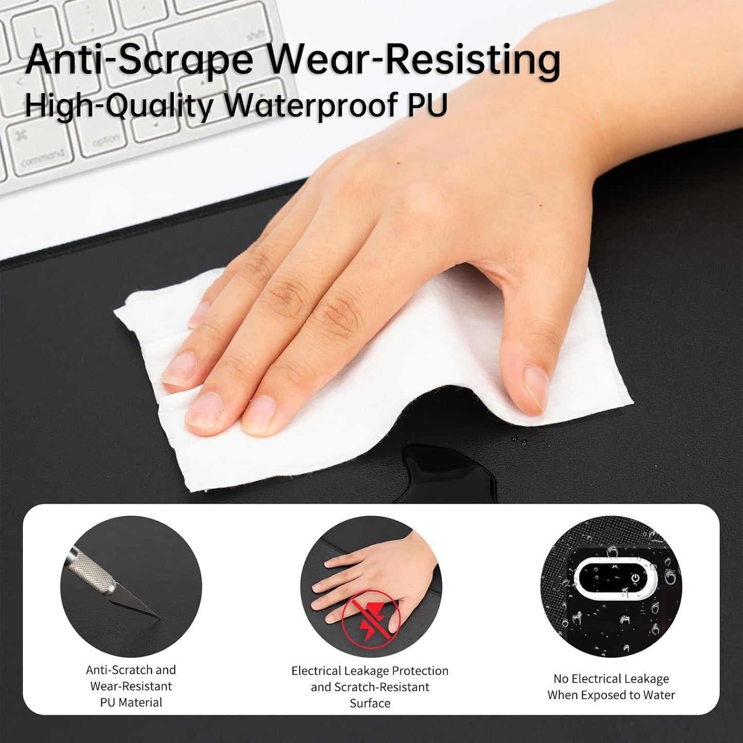 Heated Mouse and Desk Pad with Adjustable Temperature