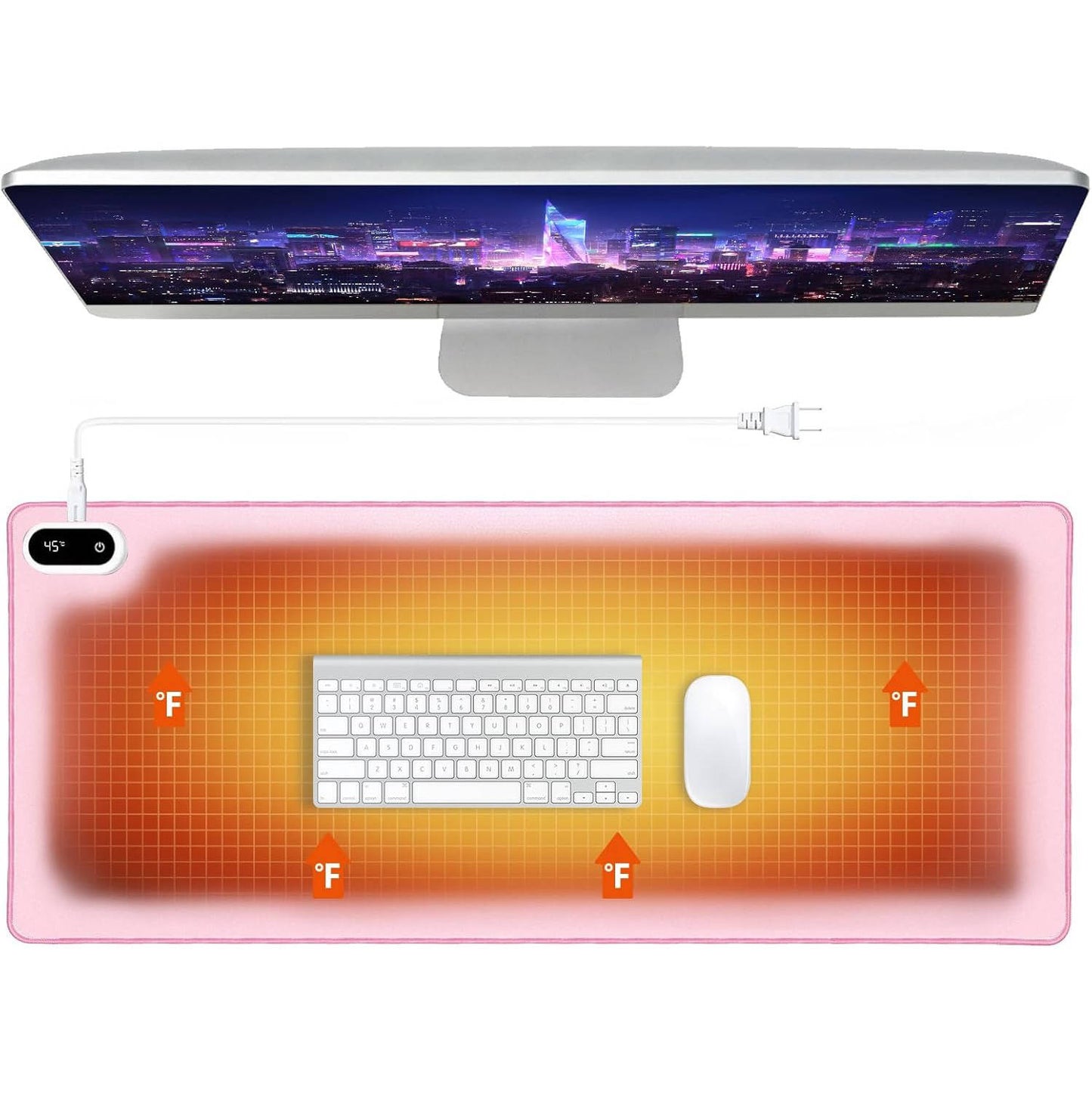 Heated Mouse and Desk Pad with Adjustable Temperature