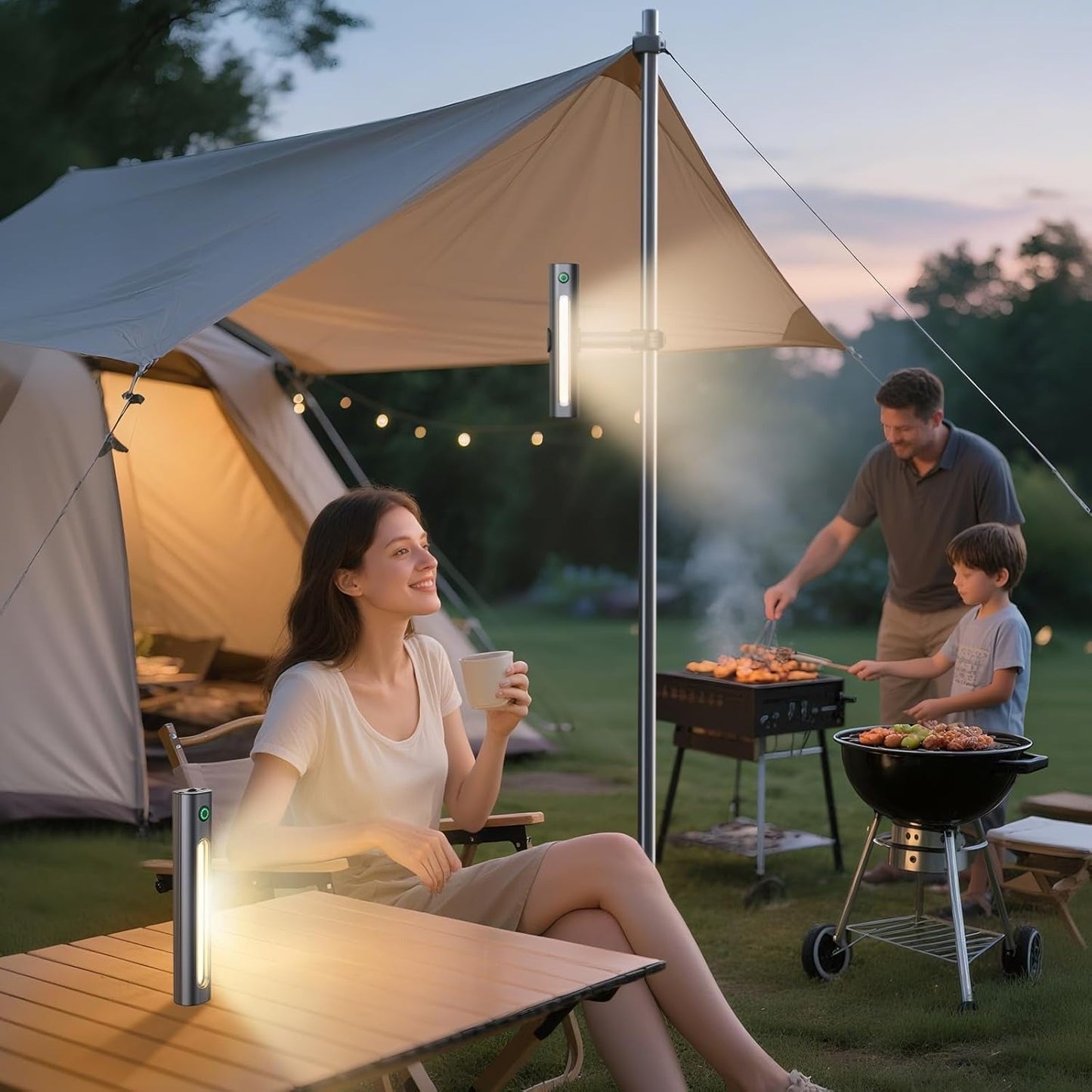 Rechargeable Magnetic BBQ Grill Light with 360-Degree Rotation and USB C Charging