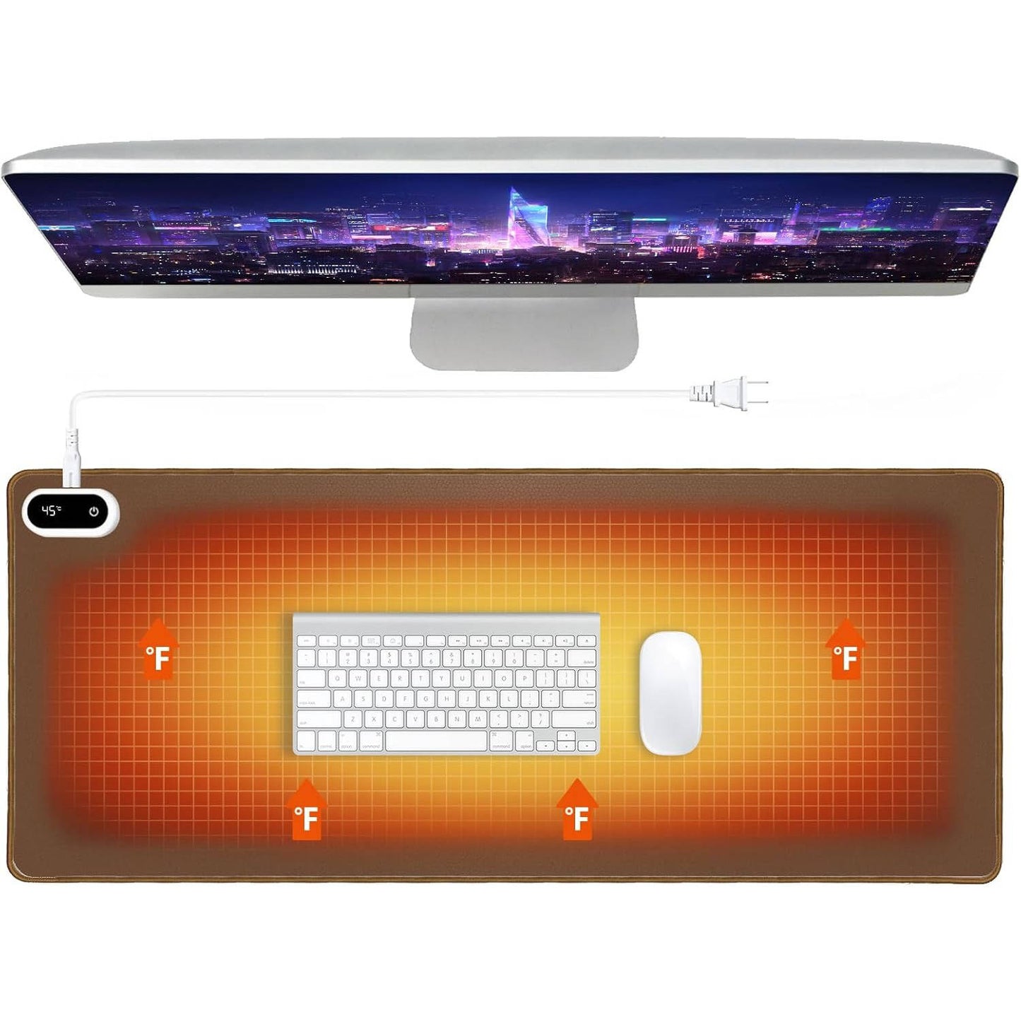 Heated Mouse and Desk Pad with Adjustable Temperature