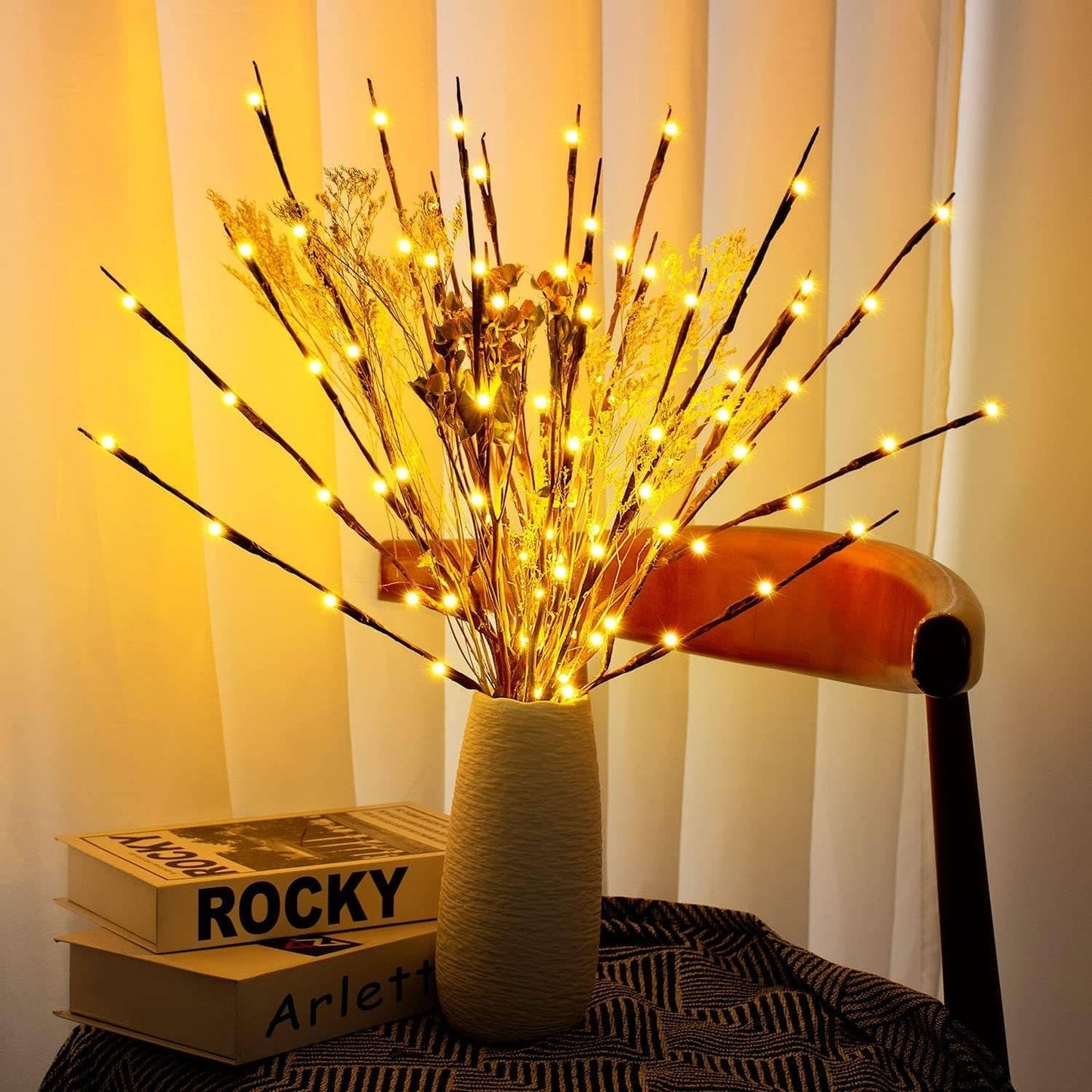 USB Powered Prelit Twig Lights with 60 Warm White LEDs