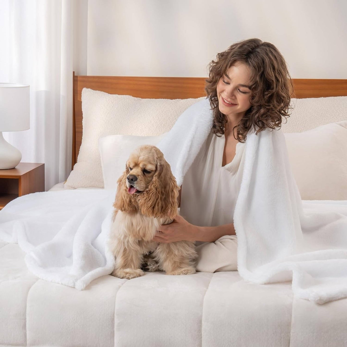 Dual Sided Cooling Blanket - Soft Knit and Arctic Silk for Year-Round Comfort