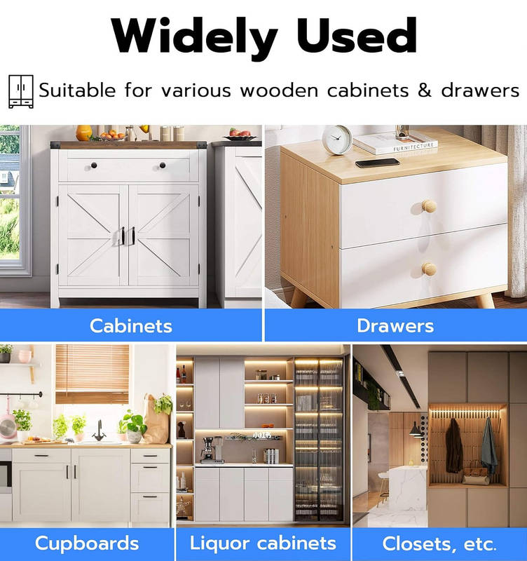 Keyless Magnetic Cabinet Lock with Adhesive Installation and 5 Unlock Methods