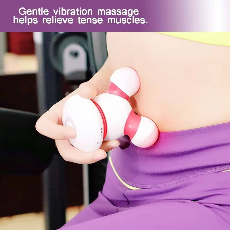 Portable Mini Handheld Vibrating Body Massager with LED Light for Pain Relief