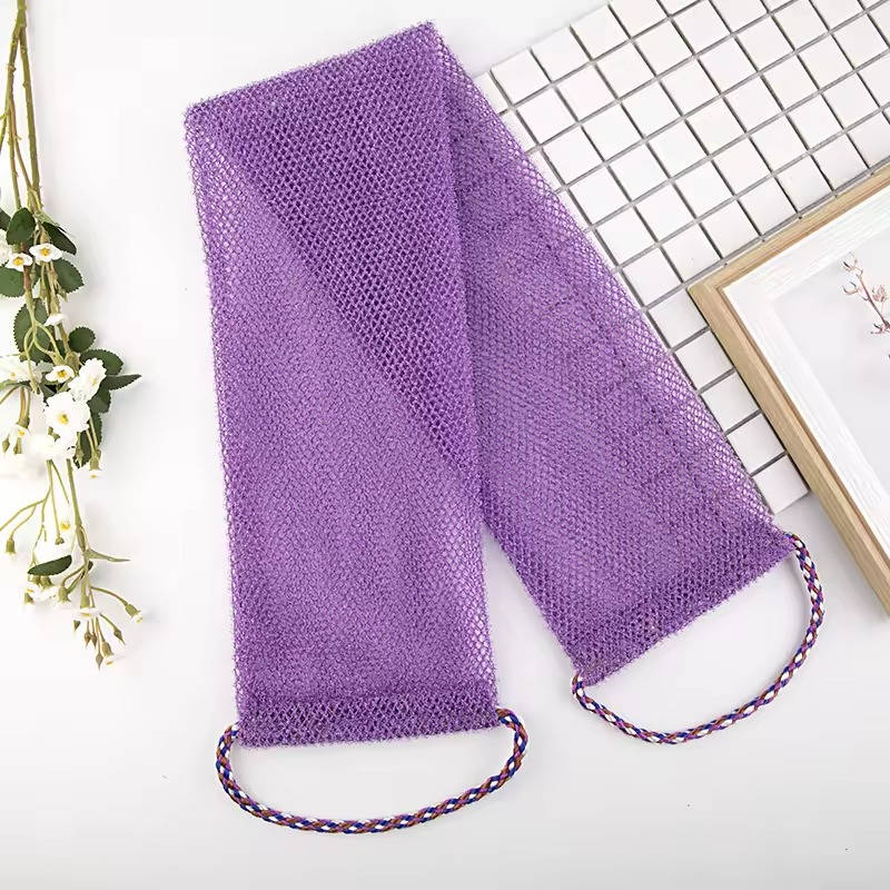 Exfoliating Shower Net Sponge with Drawstring Handles