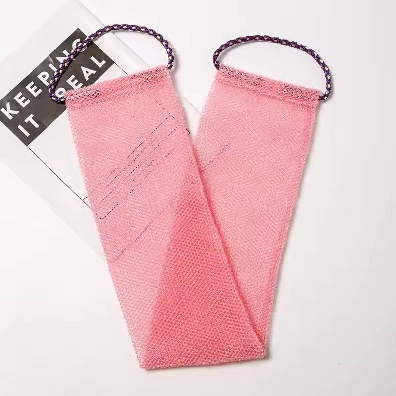 Exfoliating Shower Net Sponge with Drawstring Handles