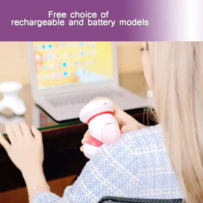 Portable Mini Handheld Vibrating Body Massager with LED Light for Pain Relief