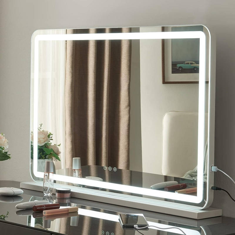 Dimmable LED Vanity Mirror with 3 Color Modes and Touch Control