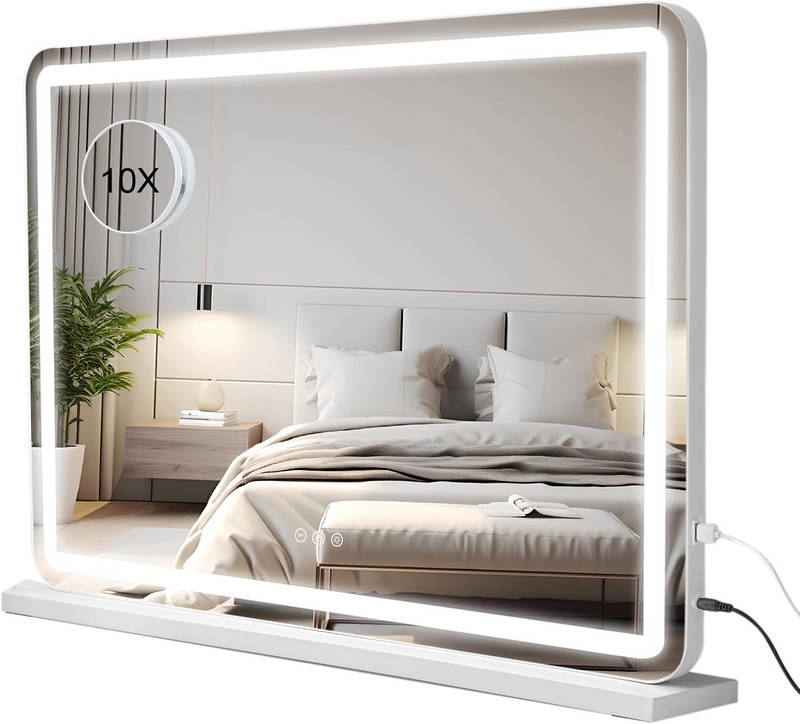 Dimmable LED Vanity Mirror with 3 Color Modes and Touch Control