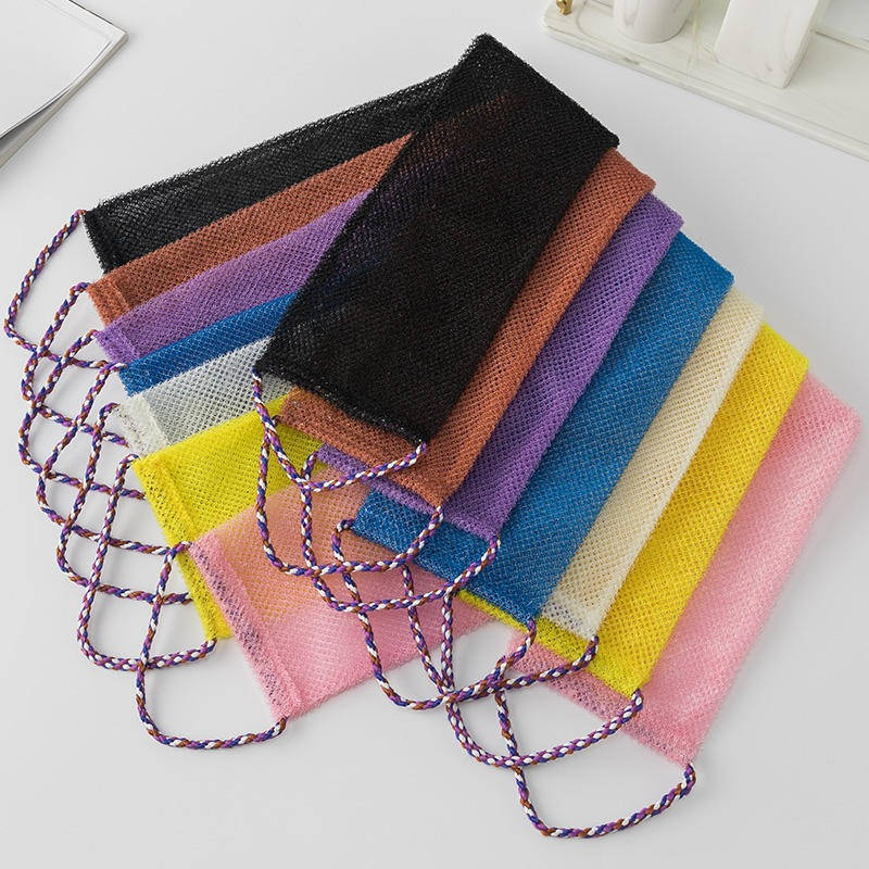 Exfoliating Shower Net Sponge with Drawstring Handles