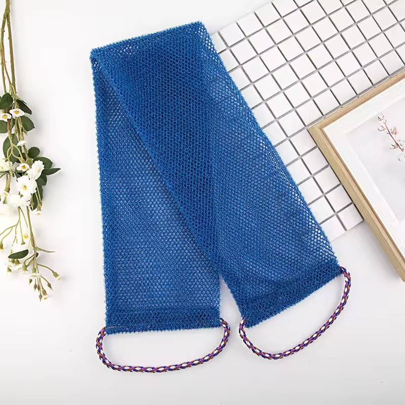 Exfoliating Shower Net Sponge with Drawstring Handles