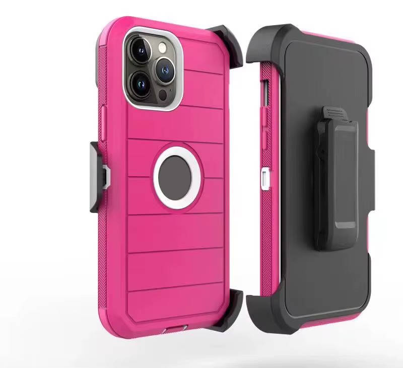 Shockproof Heavy Duty iPhone 15 16 17 Pro Max Case with Kickstand and Holster
