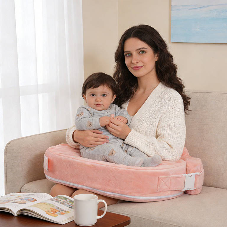 Adjustable Wraparound Nursing Pillow with Lumbar Support for Breastfeeding