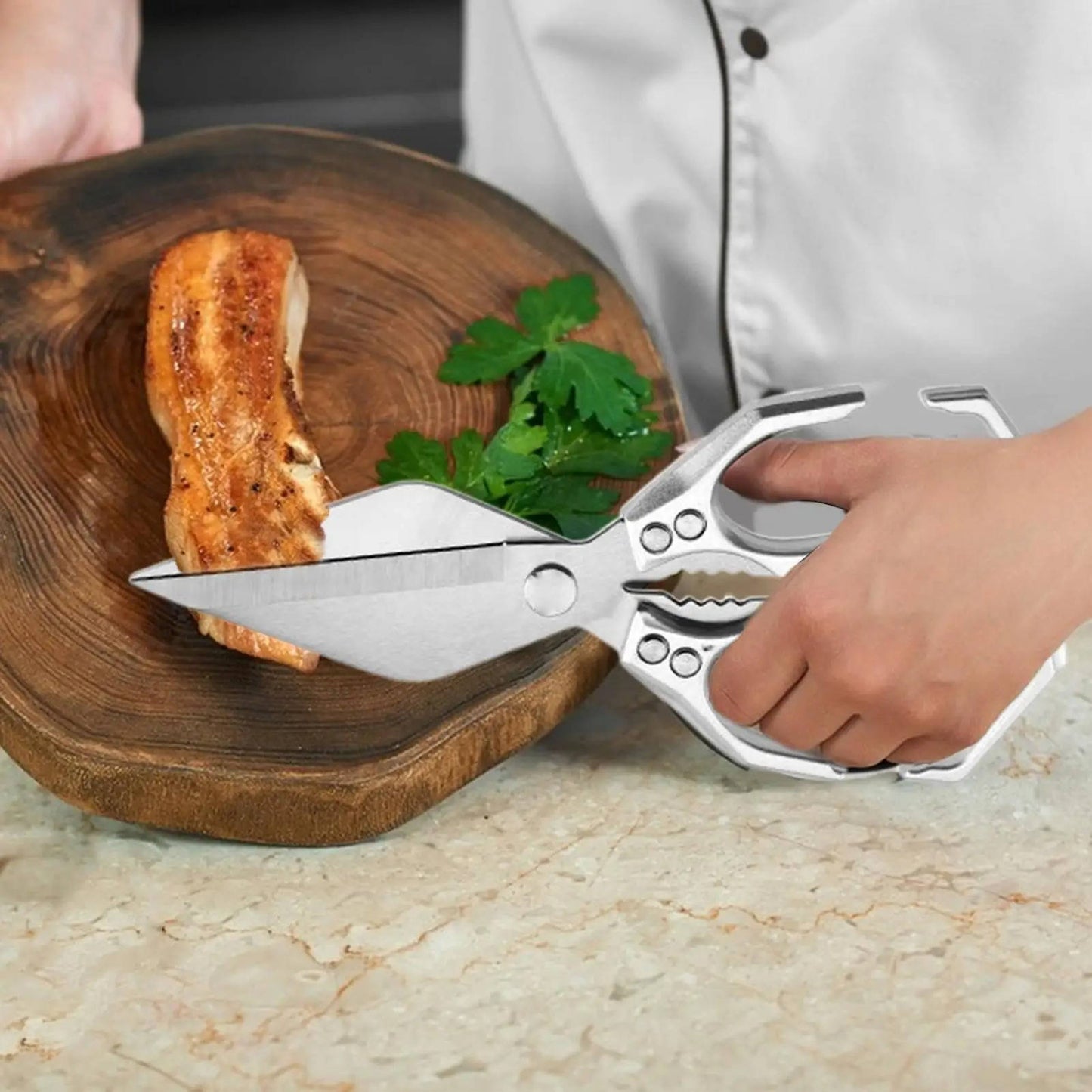 Stainless Steel Kitchen Shears with Ergonomic Grip