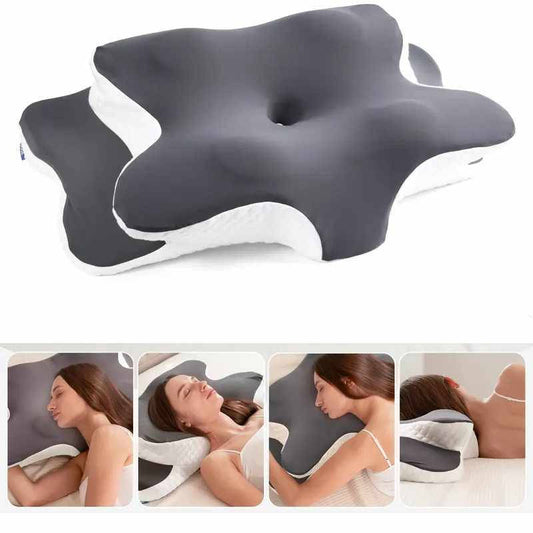 Adjustable Ergonomic Memory Foam Pillow with Neck Support for Side, Back, and Stomach Sleepers