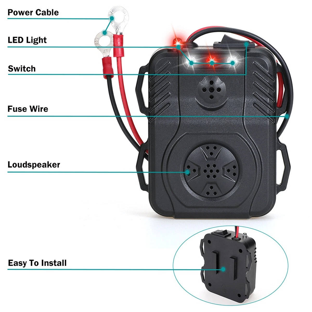 Ultrasonic Car Engine Rodent Repeller with Vibration Sensor and LED Lights