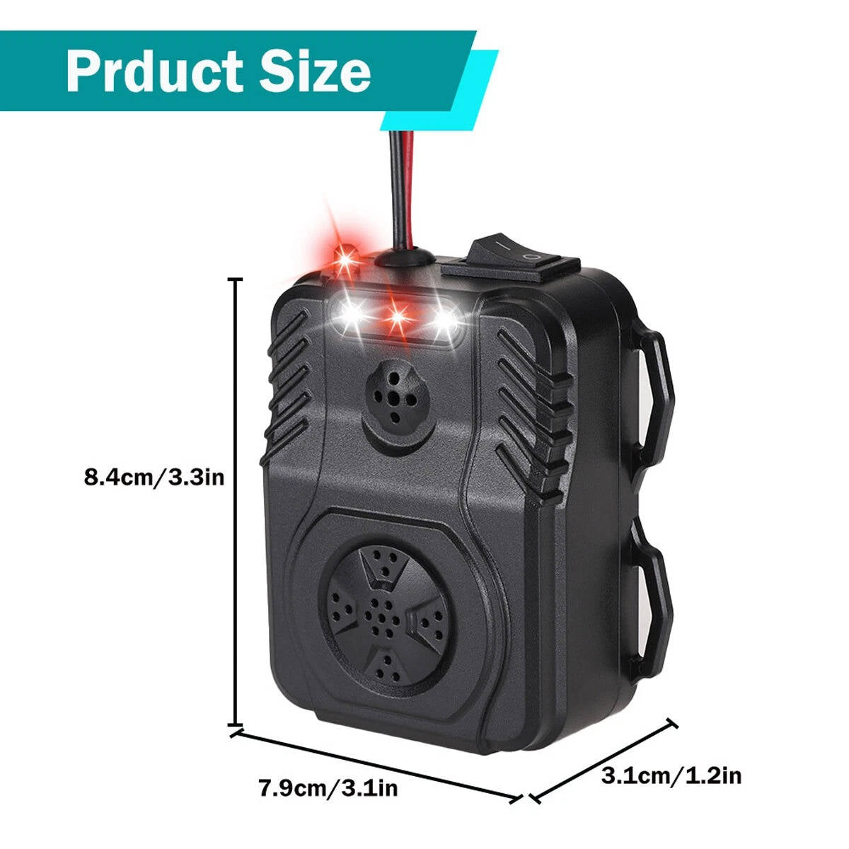 Ultrasonic Car Engine Rodent Repeller with Vibration Sensor and LED Lights