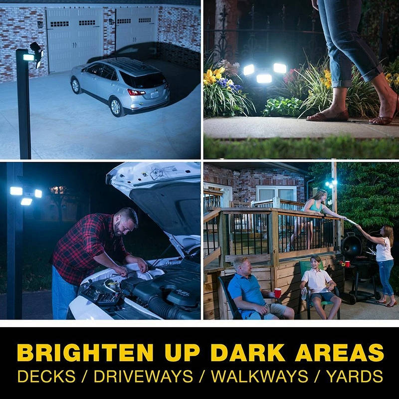 Solar Motion Sensor Floodlight with Remote Control, Waterproof Adjustable LED Security Light