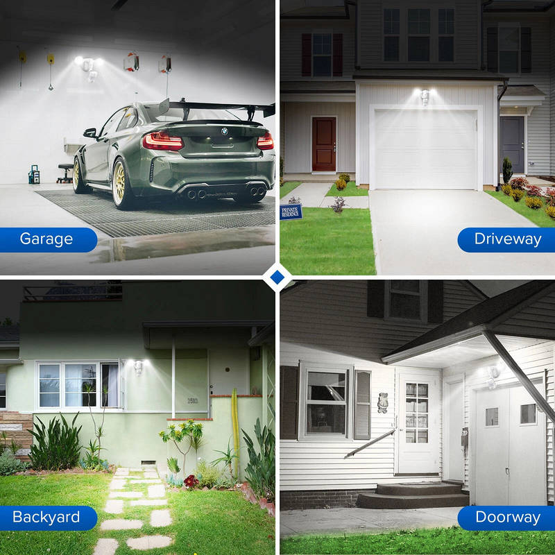 15W Motion Sensor LED Flood Light with 2000 Lumens and 320 Degree Beam Angle