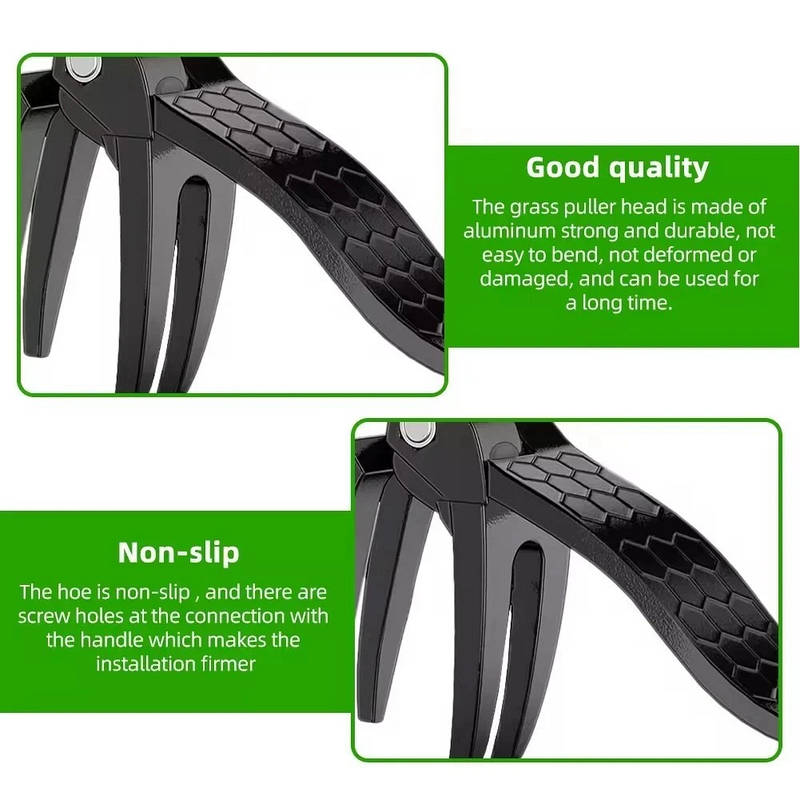 Stand Up Weed Puller Tool with Adjustable Stainless Steel Handle