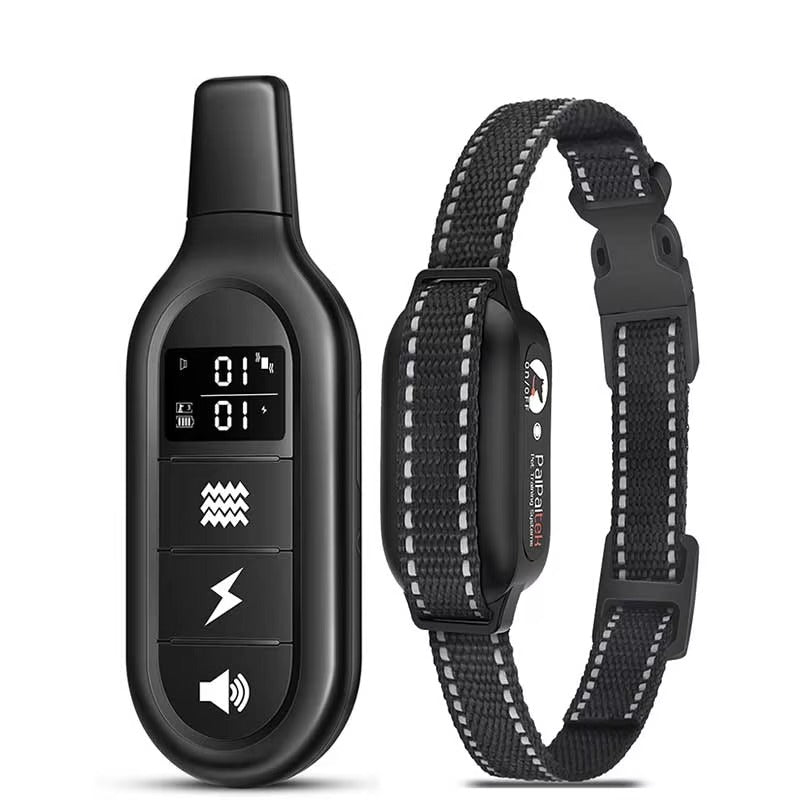 Electric Dog Training Collar with Remote, Waterproof, 1000m Range, 16 Shock Levels, Beep & Vibration Modes