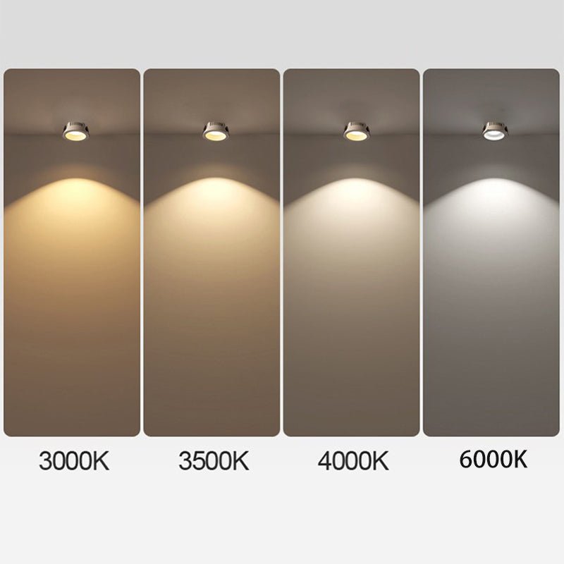 Adjustable Minimalist LED Recessed Ceiling Light in Black or White