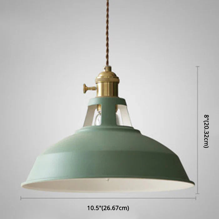 Industrial Retro Pendant Light in Metal with Adjustable Chain
