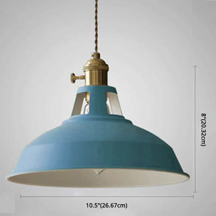 Industrial Retro Pendant Light in Metal with Adjustable Chain